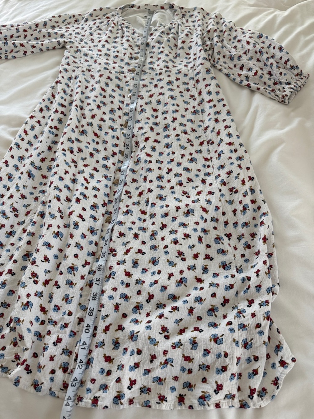 The Nines by HATCH White Floral-Print Midi Dress Maternity Size Medium - Picture 10 of 11